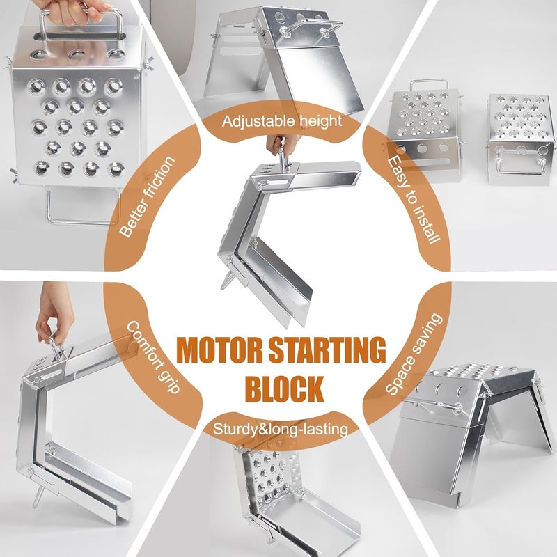 Vaolvpant Adjustable 3-9" Starting Blocks Moto StartingBlock Motorsport Foot Stool Dirt Bike Accessories Providing Strong Support - Image 4
